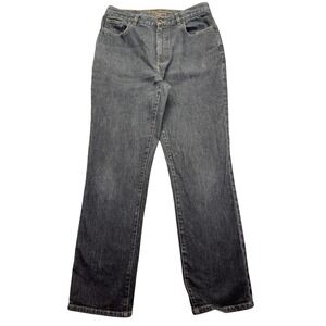 Lauren‎ Jeans Co Premium Denim Jeans Black Wash Straight Leg Women's 10 Fits 30"